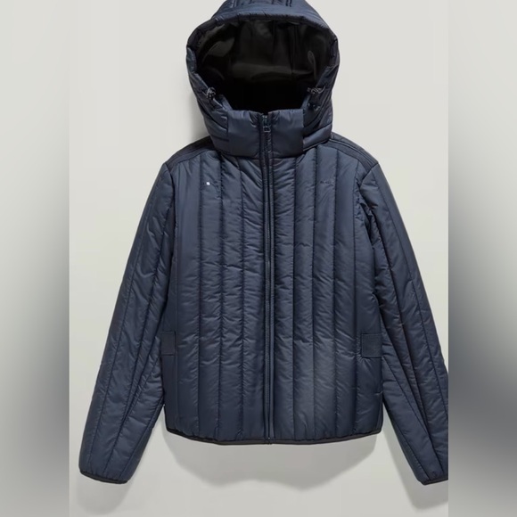G-Star RAW Meefic Vertical Quilted Jacket Women’s XS Hooded Parka Coat